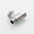 3-way 3/8" and 1/2" Adapter Tee Connector, Stainless Steel 3/8" Water Line T Fitting, Brushed Nickel, 1 PCS.