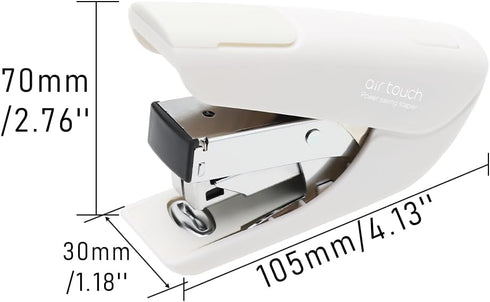 Effortless Stapler Heavy Duty Office Desktop Staplers Power Saving Manual Stapling Low Force Small White Stapler 20 Sheet Capacity for Desk Office School Home by MEI YI TIAN