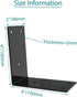 Aufuga (16) L Bracket,Raised Garden Bed Corner Brackets,Heavy Duty Corner Brace,Stainless Steel Shelf Bracket,Black