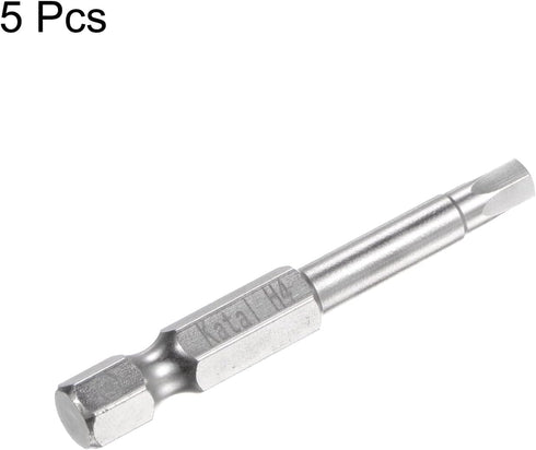 5pcs H4 Hex Screwdriver Bit 1/4" Hex Shank 2" Length Magnetic Security Power Tool