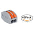 Lever Wire Connectors, Compact Splicing Electrical Connectors, 2 Conductor for Quick Connect, 60 Pack