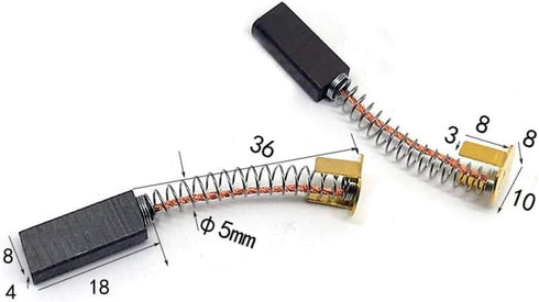 10PCS, 4X8X18mm High Wear Resistance Motor Carbon Brushes for Continuous Sealing Machine and Medical Equipment