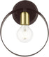 1 9 11 Livex Lighting Light ADA Wall Sconce Bronze Finish with Satin Brass Finish Accents, x