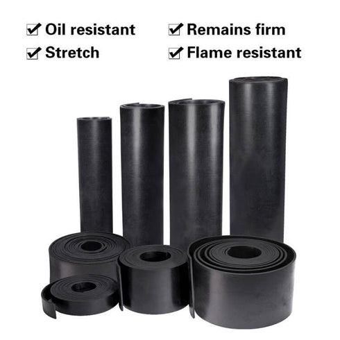 TORRAMI Solid Neoprene Rubber Strips Roll, 1/16 inch Thick X 1 inch Wide X 20 Feet for DIY Weather Stripping