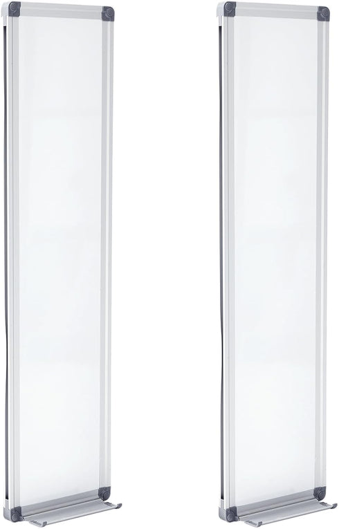 Ireer 2 Pcs Slim Skinny Whiteboard, Portable Narrow Tall Dry Erase Board, Wall Mounted Aluminum Magnetic Board