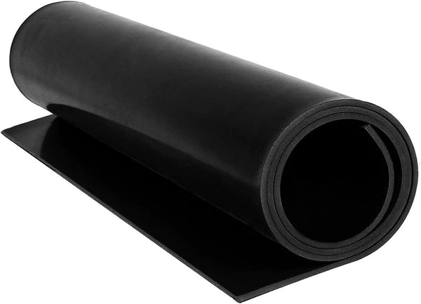 Neoprene Rubber Strip Roll, 11.8" Wide × 48" Long × 1/8" Thick, Easy Cut Solid Sheet for DIY Gaskets, Crafts, Flooring