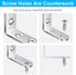 FATLODA 18PCS 72 (40mmx40mm) L Bracket & Corner Brace, Stainless Steel Right Angle Brackets for Shelves & Furniture