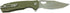 8Cr13MoV 3.63" Honey Badger Knives Large Clip Point Folding Pocket Knife - Steel, Blade, Green FRN Handle - Ball