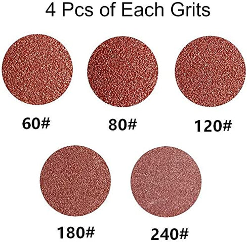 1/2 Inch x 18 Inch Sanding Belts, 20 Pack with 4 Each of 60/80/120/180/240 Grits for Woodworking, Metal Polishing