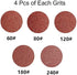 1/2 Inch x 18 Inch Sanding Belts, 20 Pack with 4 Each of 60/80/120/180/240 Grits for Woodworking, Metal Polishing