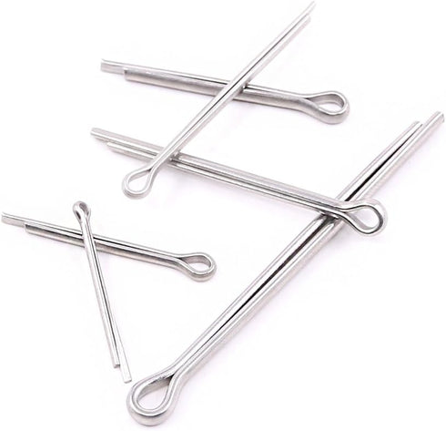 Glarks 90Pcs 304 Stainless Steel Cotter Pin Clip Assortment Kit - Key Fastener Fitting