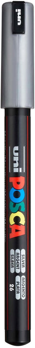 Uni Posca Marker 1MR in Silver, Art Supplies, Fabric Paint, Paint Pen