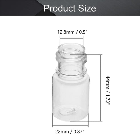 Othmro 10Pcs 5ml Plastic Bottles, Lab Cylindrical Chemical Reagent Bottle, Wide Mouth Laboratory Reagent Bottle, Sample Sealing Liquid Storage Container for Food Store Transparent by Othmro