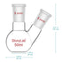 stonylab Flat Bottom Flask FBF, Heavy Wall 2-Neck Lab Flask Borosilicate Glass Flat Bottom Boiling Flask with 24/40 Standard Joint, 50 ml