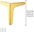 MZZHEDIE 4 (5.1in) Pcs Gold Triangle Sofa Legs,Metal Triangle Furniture Feet,Metal Support Feet,for Bed TV Cabinet