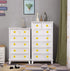 Handle Knobs, Elegant Pink Rose Pulls Flower Ceramic Cabinet Knobs Cupboard Drawer Pull Handles + Screw Furniture Handle knob Ornament(8 Pieces) (Yellow) by DLD
