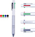DUNBONG Multi Color Pen white 4 In 1 Multi function Pen with Black, Blue, Red, Green, Metal Gel Ballpoint Pen, 1-Count (White)