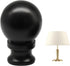 Waziaqoc 2 Pack Black Aluminum Lamp Finial - Decorative Knob Finials for Lamp Harp Holder, Universal Fit Table Lamps