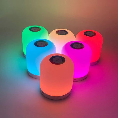TTBDDDYH S0S 6-Color Dimmable Portable Night Light, Distress Light, RGB Color Changing Bedside Atmosphere Light, Touch