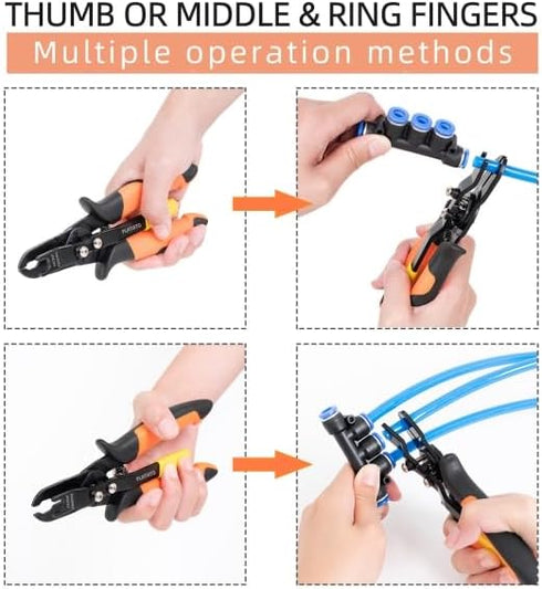Push to Connect Fittings Disconnect Tool for Removing 1/4” and 5/16” Pneumatic Fittings