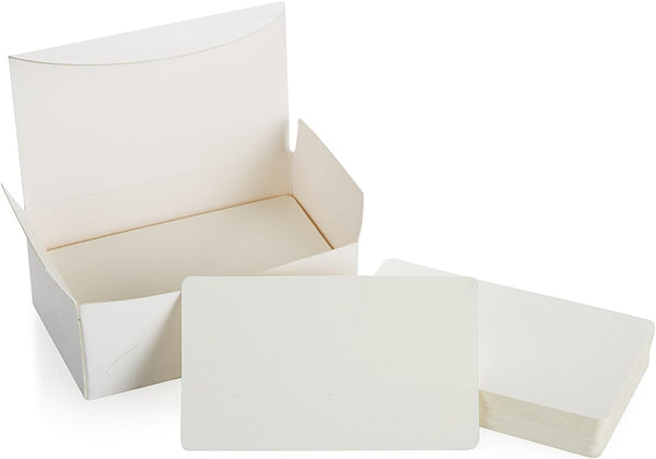 ZOOYOO Blank White Cardboard Message Card - Business Card 100 PCS (White)