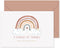 Whaline 50 Pack Baby Shower Thank You Cards Bulk Boho Rainbow Blank