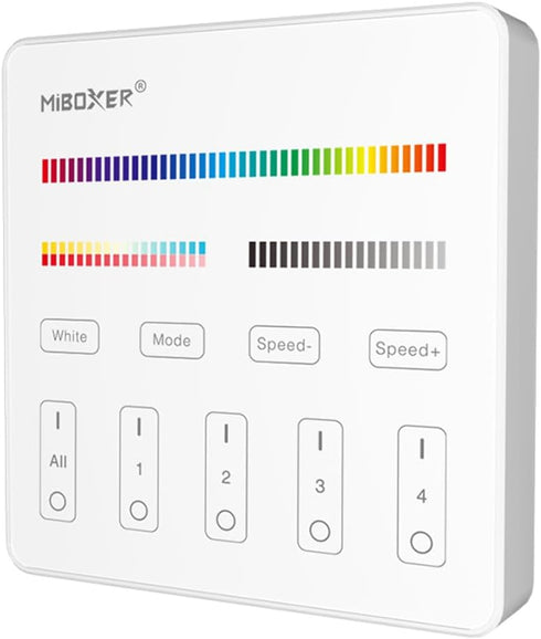 LGIDTECH B4 4-Zone Wall-Mounted Smart Panel Controller DC 3V,Only Work with RGB+CCT