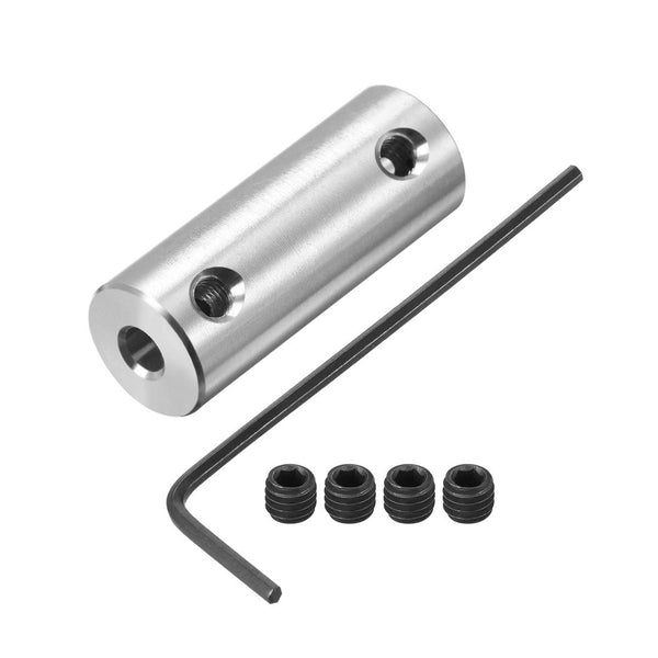 uxcell 1/8 inch to 1/8 inch Bore Rigid Coupling Set Screw, Aluminum Alloy Shaft Coupler Connector