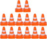 JJLFresheners 14 Pcs Miniature Road Cone Orange Mini Traffic Cones Plastic Sign Road
