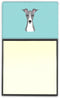 Carolines Treasures Checkerboard Blue Italian Greyhound Sticky Note Holder, Large Multicolor