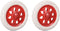 uxcell Shopping Cart Wheel Replacement 6.5 Inch Dia Rubber Foaming Red 2pcs