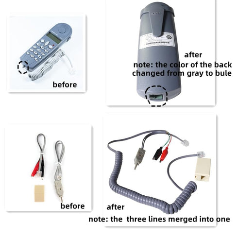 Telephone Phone Line Network Cable Tester Butt Test Tester Lineman Tool Cable Set with Connectors