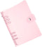 PATIKIL A6 Clear Binder Cover, Soft PVC Loose Leaf Binder Protector, Snap Button Closure, Pink