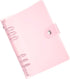 PATIKIL A6 Clear Binder Cover, Soft PVC Loose Leaf Binder Protector, Snap Button Closure, Pink