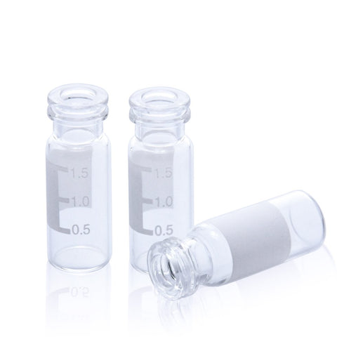 2 ml Autosampler Vials, 11 mm Snap Top with Label, Clear Glass, 100 pcs/pk.