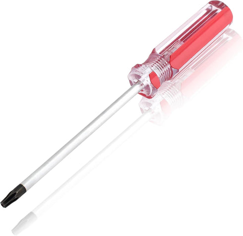 T20 Torx Security Screwdriver with Magnetic Tip, Plastic Grip for Computer Repairing, Home Appliances (Red, 178mm/7")