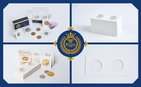 Boen Coin Flips 31.5mm, 1000Pcs Coin Holders for Collectors, Cardboard Coin Flips for Coin Collection