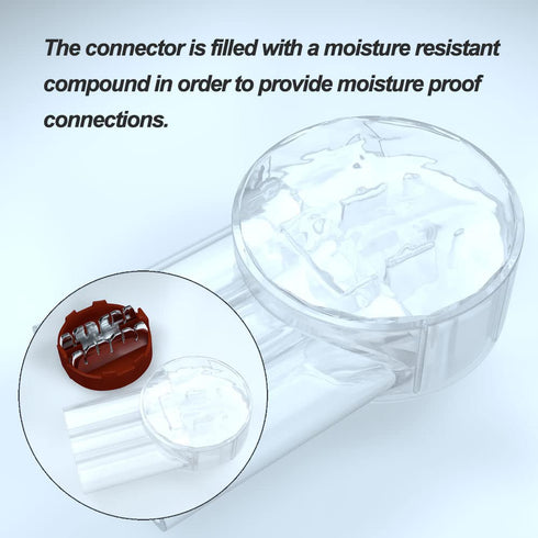 UR2 IDC Butt Connector Self-Stripping, Insulated and Moisture-Resistant for 2- or 3-Wire Connections