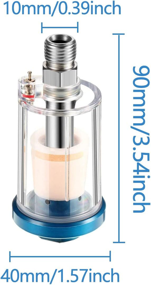 3Pack Oil Water Separator for Air Line, 1/4'' NPT Inlet and Outlet for Air-Compressor Tools and Accessories