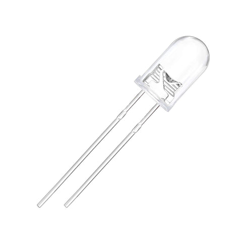 CHANZON 100 pcs 5mm Purple UV LED Diode Lights (Violet Clear Round Transparent DC 3V 20mA) Bright Bulb Lamps Electronics
