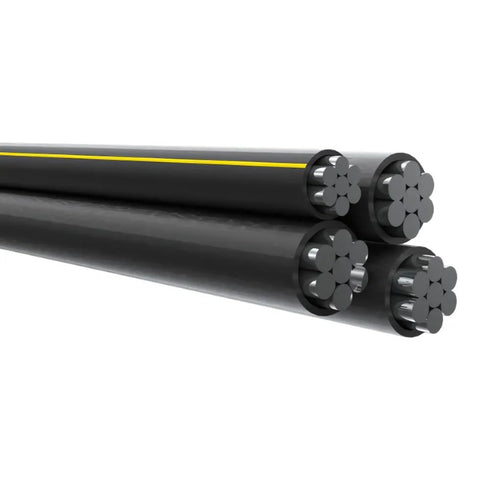 2-2-2-4 Dyke Quadruplex Aluminum Conductor Underground Direct Burial Cable 600V URD -