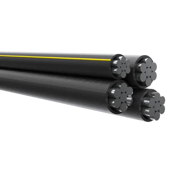 2-2-2-4 Dyke Quadruplex Aluminum Conductor Underground Direct Burial Cable 600V URD -