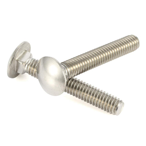 1/4-20 x 1 Carriage Bolts Screws, Stainless Steel 18-8 (304), Round Head, Square Neck, Fully Threaded, 25 PCS