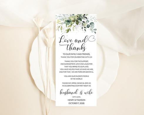 Setting, All Ewired Up Wedding Thank You, Printed Personalized, Place Reception Thank You Card, Wedding Thank You Note