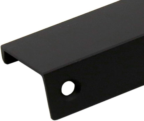 LC LICTOP 80mm/3.15" Black Mount Finger Edge Pull | Concealed Handle for Home Kitchen Cabinet (10Pcs)