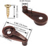 Glass Retainer Clips 5mm Cabinet Glass Clips Window Screen Clips Cabinet Door Glass Retainer Clips with Screws for Fixing Glass Cabinet Doors (50, Brown)