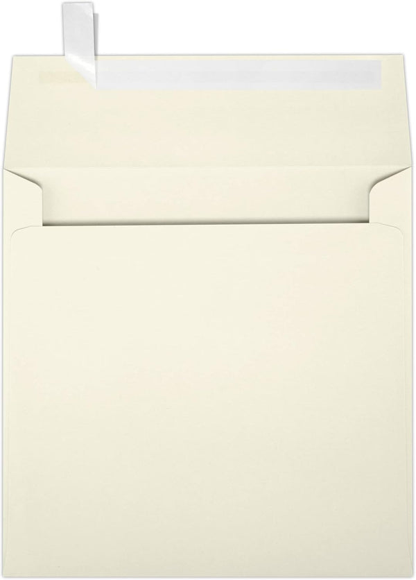 LUXPaper Square Invitation Envelopes | 6" x 6" | Peel & Press | 70lb. Text | Natural | 50 Qty