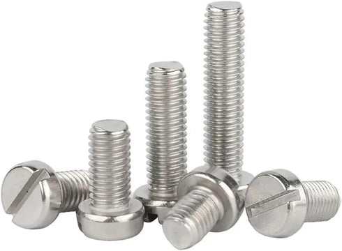 KWVBSDJGU 304 DIN84 GB65 Bolts,M1.6 M2 .5 M3 M4 M5(M4x50mm 20pcs) Slotted Cheese Head Screw Stainless Steel Slot Column