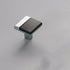 2pcs SEWACC Kitchen Cabinet Pull Handles, Single Hole Dresser Drawer Pulls, Bright Chrome and Black Finish, Furniture