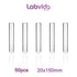 50pcs of Vol.20ml Borosilicate Glass Test Tubes, 20x150mm with Round Bottom, LVH1002